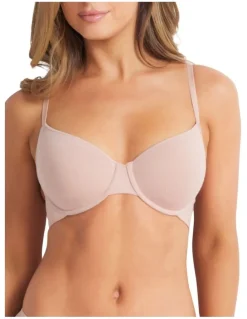 Fine Lines Cotton Full Coverage Bra in Cappucino