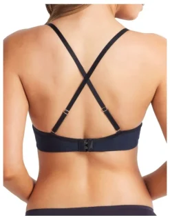 Fine Lines Cotton Full Coverage Bra in Black