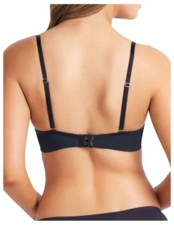 Fine Lines Cotton Full Coverage Bra in Black