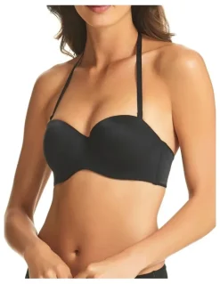Fine Lines Memory Silicone Free Strapless Bra in Black