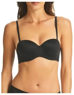 Fine Lines Memory Silicone Free Strapless Bra in Black
