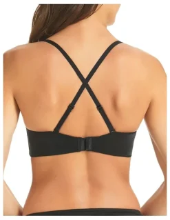 Fine Lines Memory Silicone Free Strapless Bra in Black
