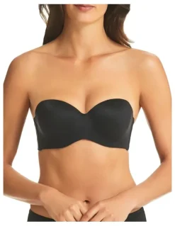 Fine Lines Memory Silicone Free Strapless Bra in Black