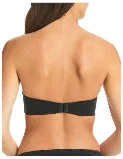 Fine Lines Memory Silicone Free Strapless Bra in Black