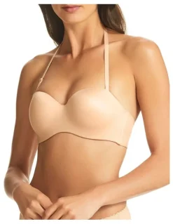 Fine Lines Memory Silicone Free Strapless Bra in Sand