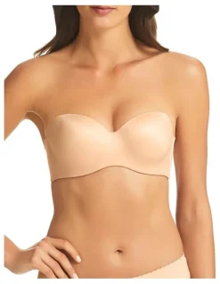Fine Lines Memory Silicone Free Strapless Bra in Sand