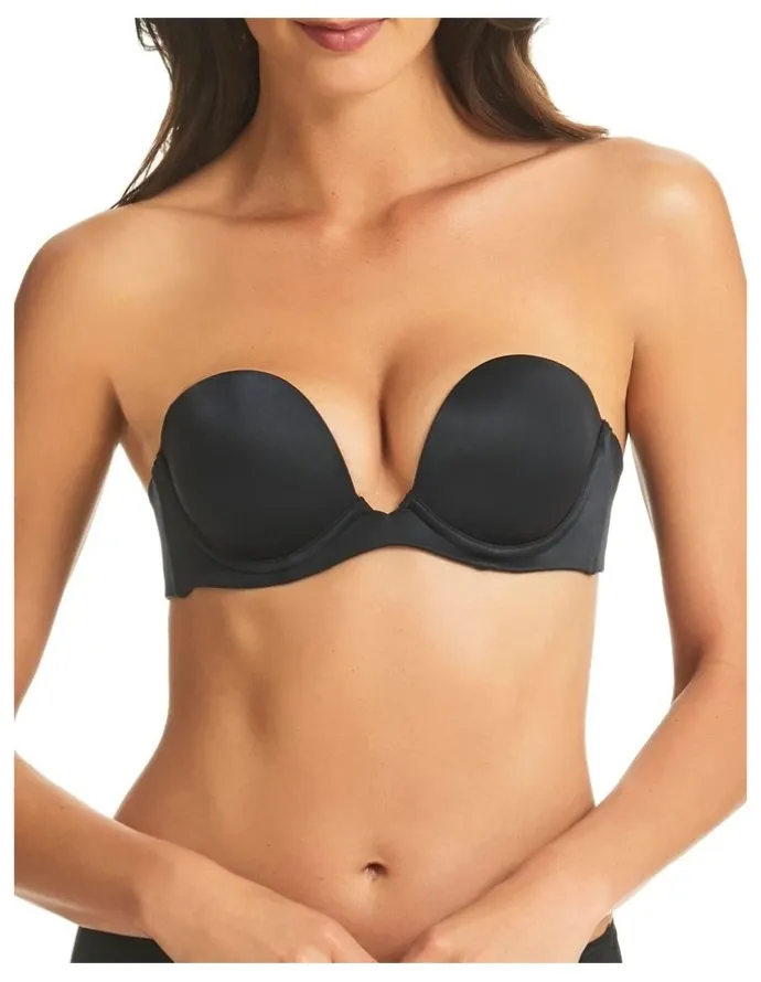 Fine Lines Refined 6 Way Low Cut Convertible Strapless Bra in Black