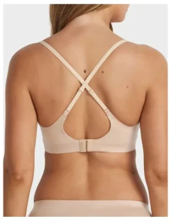 Fine Lines Ultrasoft Plunge Wirefree Bra in Brush