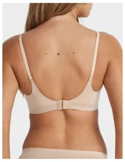 Fine Lines Ultrasoft Plunge Wirefree Bra in Brush