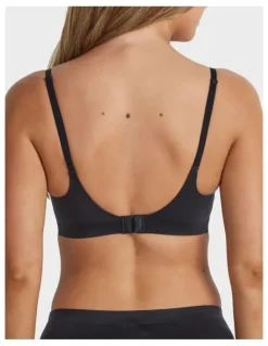 Fine Lines Ultrasoft Plunge Wirefree Bra in Black
