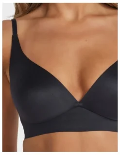 Fine Lines Ultrasoft Plunge Wirefree Bra in Black