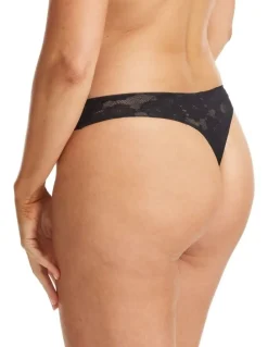 Fine Lines Weightless G String in Black