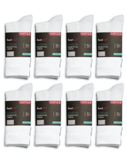 Footlab Essential Crew Socks 20 Pack in Two Tone