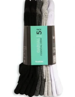 Footlab Essential Crew Socks 20 Pack in Two Tone