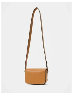 Forever New Alessia Flapover Crossbody Bag in Brown