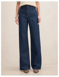 Forever New Audrey Wide Leg Jeans in Blue Rinse Wash