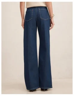 Forever New Audrey Wide Leg Jeans in Blue Rinse Wash