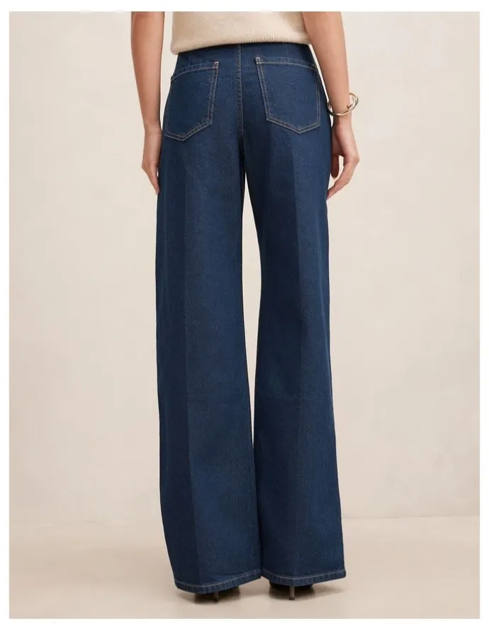 Forever New Audrey Wide Leg Jeans in Blue Rinse Wash