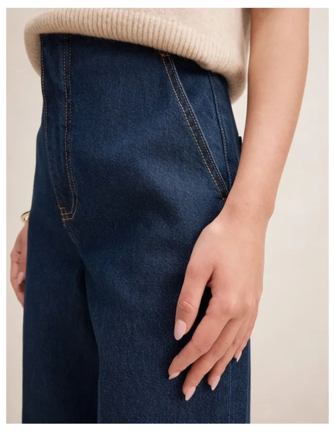 Forever New Audrey Wide Leg Jeans in Blue Rinse Wash