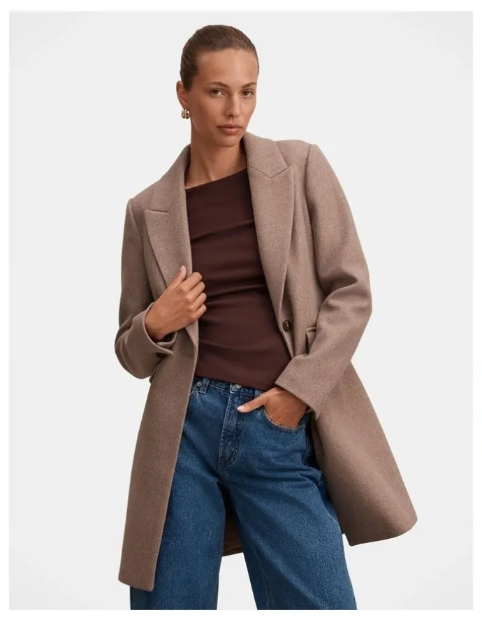Forever New Brianna Coatigan in Brown