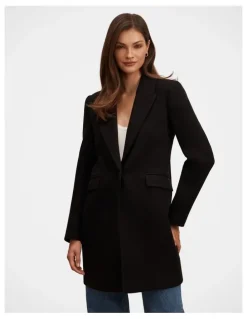 Forever New Brianna Coatigan in Black