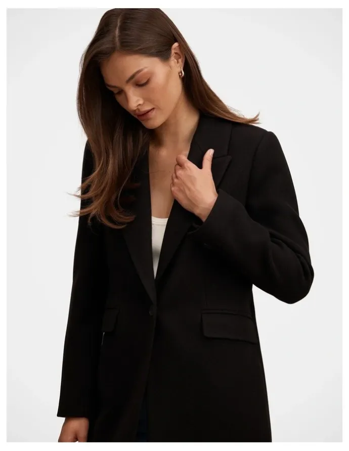 Forever New Brianna Coatigan in Black