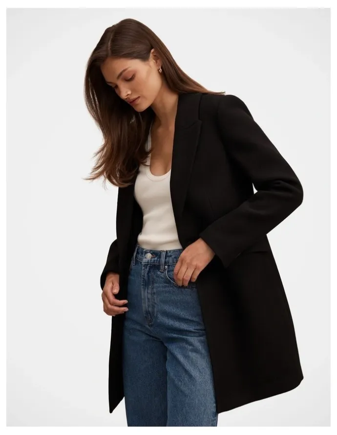 Forever New Brianna Coatigan in Black