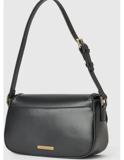 Forever New Carly Curve Lock Shoulder Bag in Black