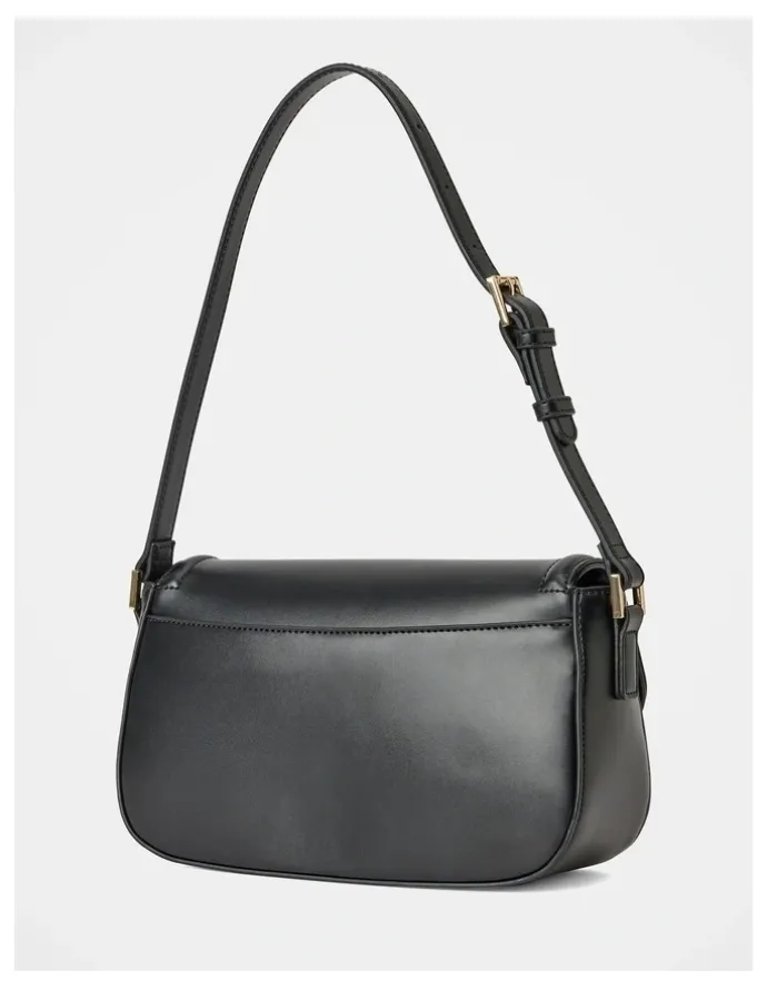 Forever New Carly Curve Lock Shoulder Bag in Black