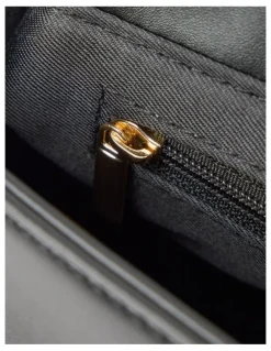 Forever New Carly Curve Lock Shoulder Bag in Black