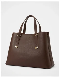 Forever New Casey Soft Tote Bag in Brown