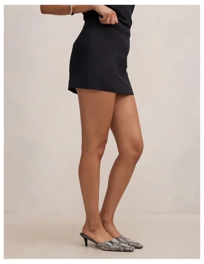 Forever New Claire Mini Skort in Black