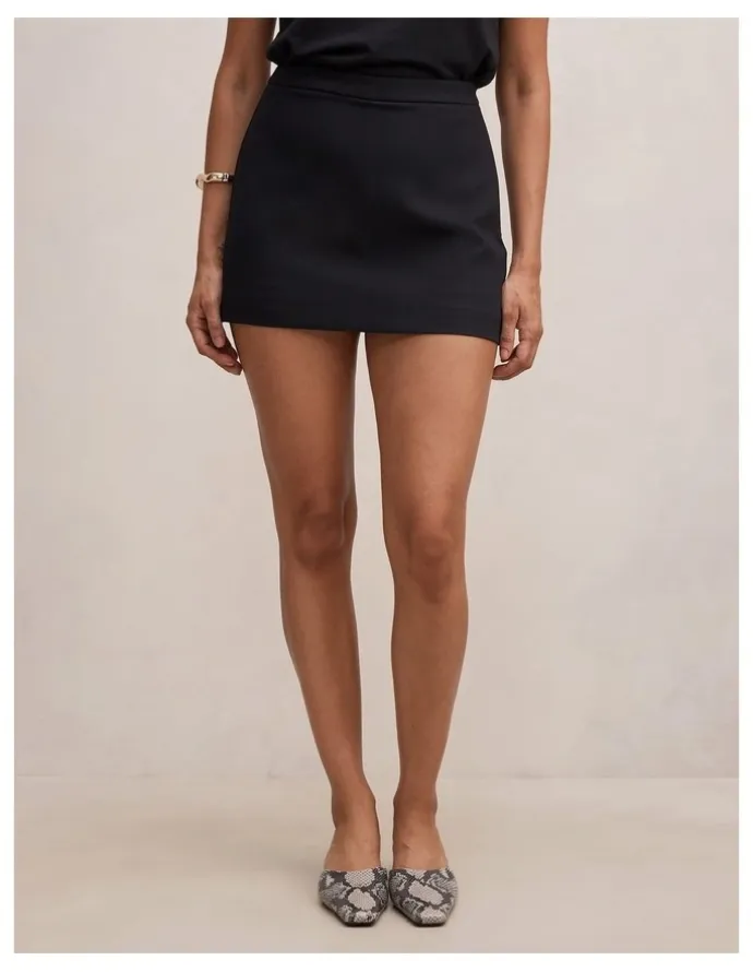 Forever New Claire Mini Skort in Black