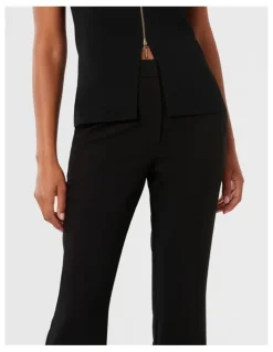 Forever New Clara Bootleg Pants in Black
