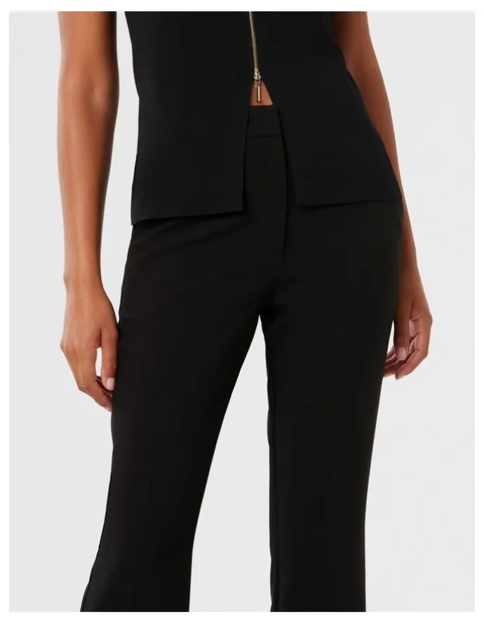 Forever New Clara Bootleg Pants in Black