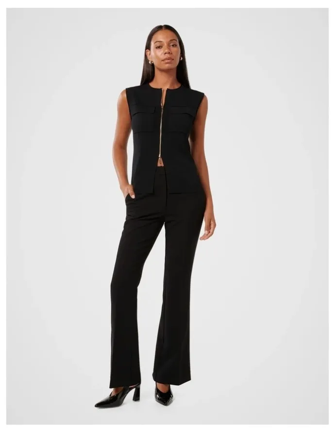 Forever New Clara Bootleg Pants in Black