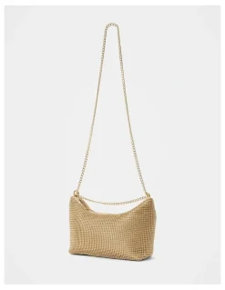 Forever New Curve Paloma Curve Clutch Bag in Gold
