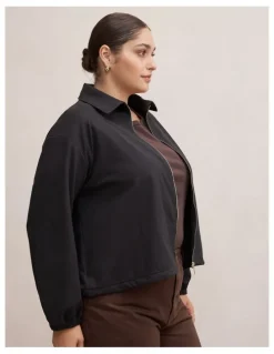 Forever New Curve Willow Drawcord Jacket in Black