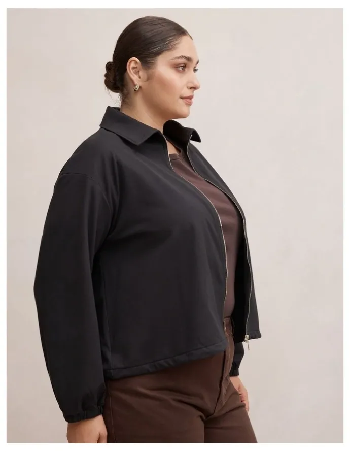 Forever New Curve Willow Drawcord Jacket in Black