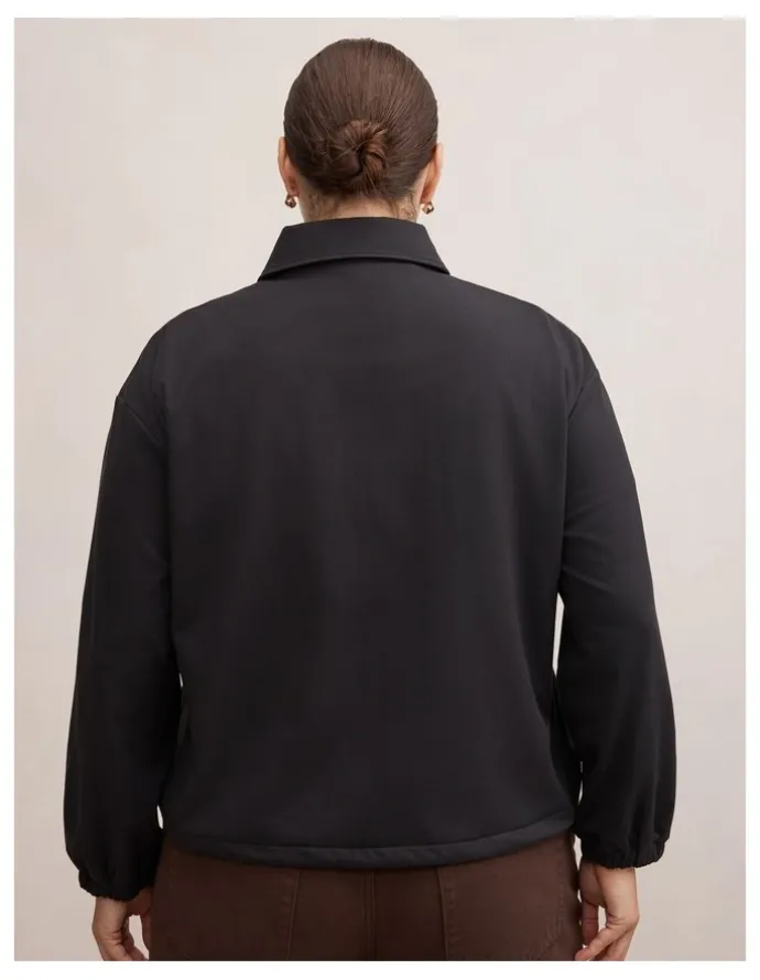 Forever New Curve Willow Drawcord Jacket in Black