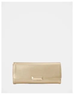 Forever New Danielle Elongated Clutch Bag in Gold