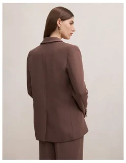 Forever New Demi Single Breasted Blazer in Brown