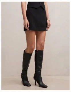 Forever New Demi Tailored Mini Skirt in Black