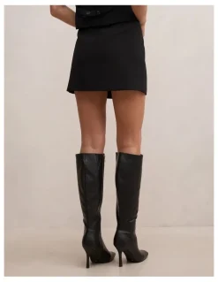 Forever New Demi Tailored Mini Skirt in Black