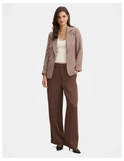 Forever New Dylan Boyfriend Blazer in Brown