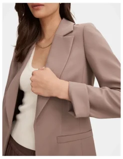 Forever New Dylan Boyfriend Blazer in Brown