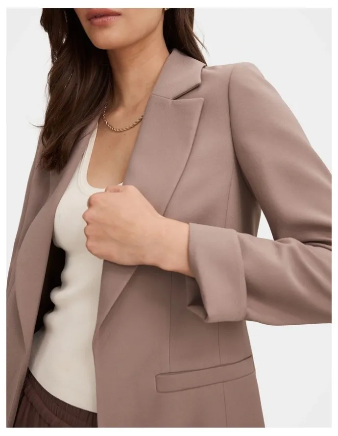 Forever New Dylan Boyfriend Blazer in Brown