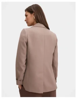 Forever New Dylan Boyfriend Blazer in Brown