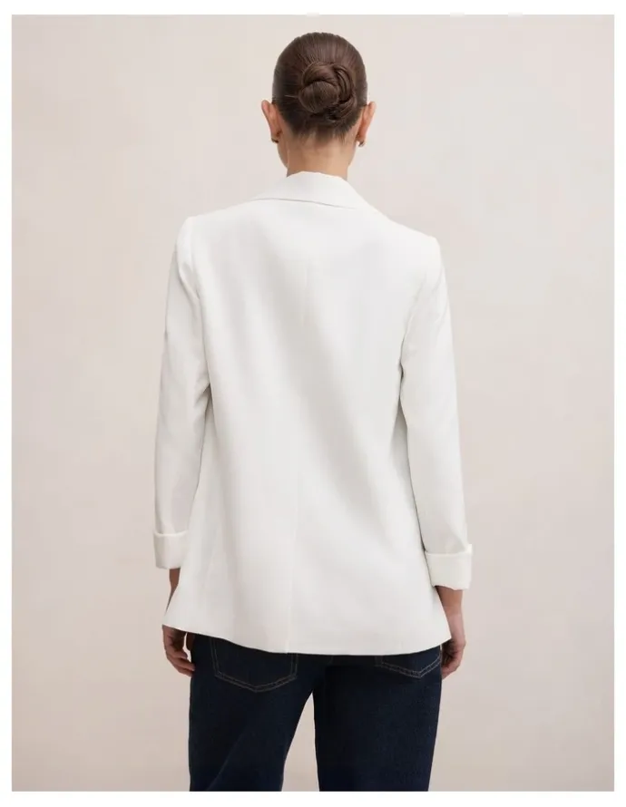 Forever New Dylan Boyfriend Blazer in White