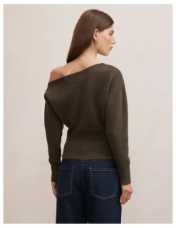 Forever New Emerson Asymmetrical Jumper in Green